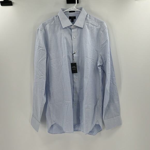 J. Crew Men's Ludlow Premium Fine Cotton LS Shirting - Blue/White - 16/35 - NWT - Picture 1 of 6